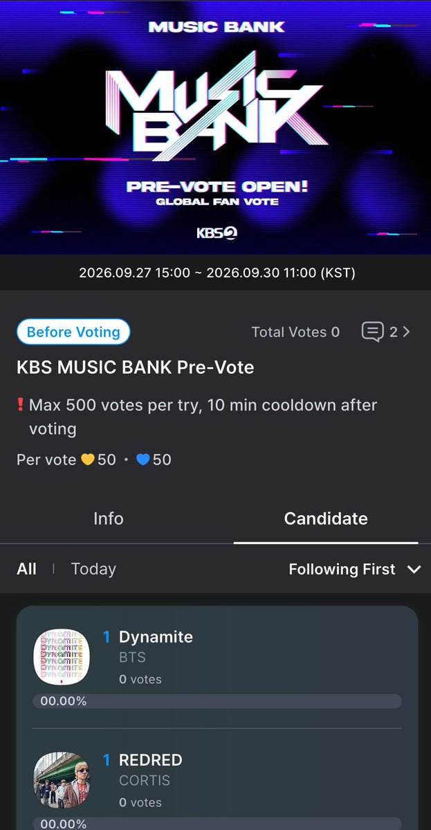 CortisTrophy1's tweet photo. Music bank prevoting will open soon 🌞🔥
Be Ready coer let's give the boy's 12th win 🏆 https://t.co/XIj4XB8Prh