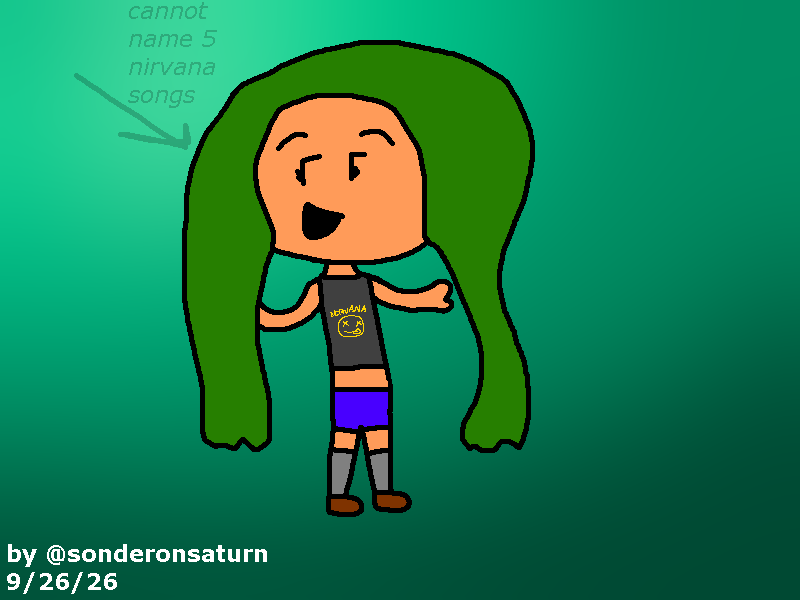 sonderonsaturn's tweet photo. she is either a hippie or a revolutionary communist that just likes colder colors you have 3 guesses https://t.co/saOyITLZvB