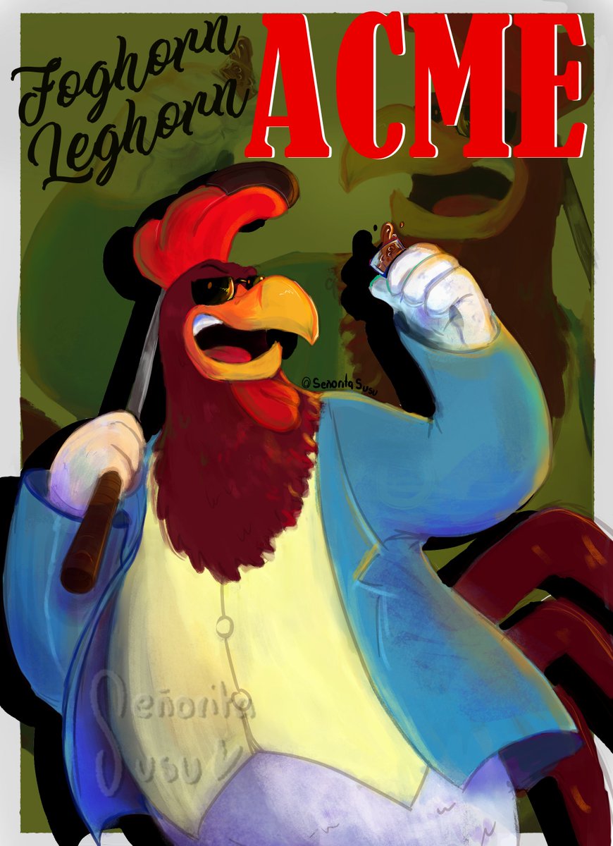 DubHeather's tweet photo. Forghorn in the cover of the magazine

Also with Gallo Claudio, the name I know him

#foghornleghorn #galloclaudio #coyotevsacmeㅤㅤ #foghornleghornfanart https://t.co/zEk0s9au1y