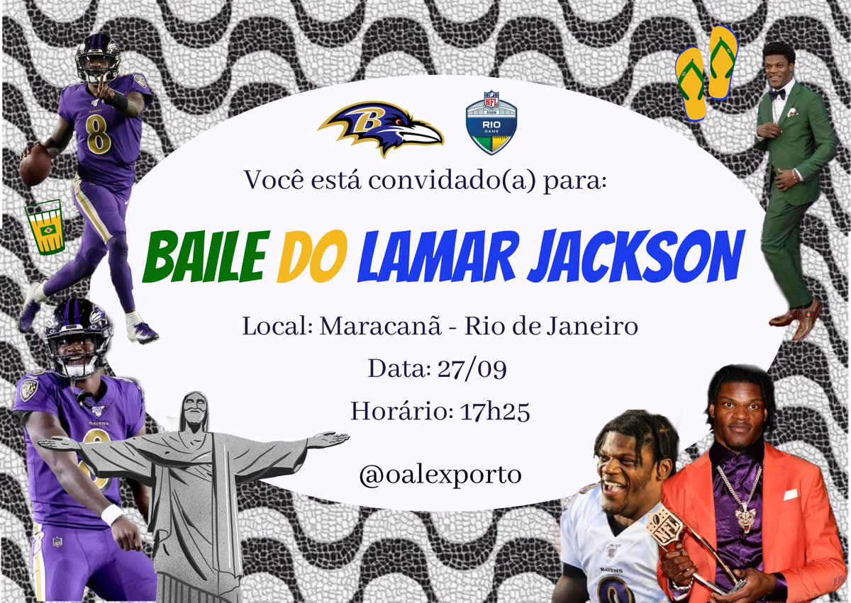 oAlexPorto's tweet photo. Chegou o dia da edição mais especial. A organização preparou o mais belo dos eventos e pede a vocês que a representem. Bailem! Aguardo a presença de todos.

@Lj_era8 This is your OFFICIAL invitation to Lamar’s Dance, Rio de Janeiro edition. WELCOME TO BRASIL 🇧🇷🏈 https://t.co/BNyTlvN0jp