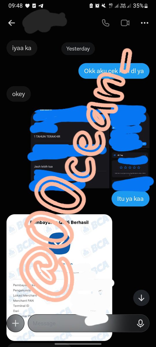 00cean_'s tweet photo. Aku juga open jasa cek getcontact yaa, start from 2k per nomor. Mw gercep langsung ke wa aja

#zonauang https://t.co/NGoNWinxnF