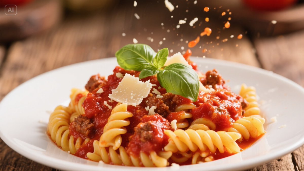 EmmanuelDaeubk's tweet photo. Cozy weekday dinner done right: creamy tomato pasta with fresh basil, perfect for winding down after work https://t.co/hXtuE59fB1