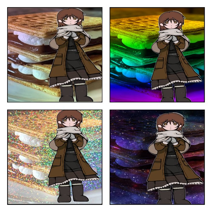 oniriceunoia's tweet photo. HI reply ur pfp ifffff you wanna know what typa smore you are.. yeah. we got galaxy holographic rainbow and pastel cute. #zato https://t.co/WudB9jOpeq