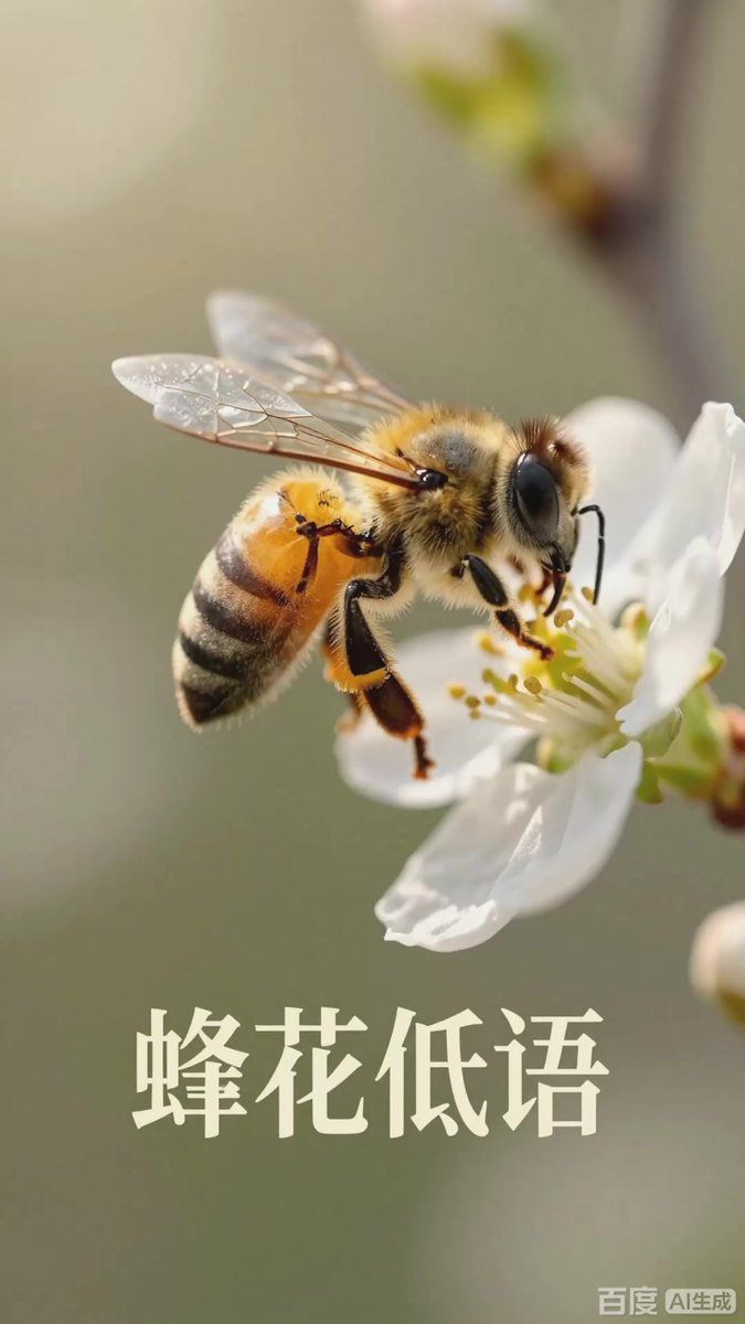 qxbj4d's tweet photo. [The bee buzzes, showing its cute features on the flower.]， https://t.co/4gfZLVaFUw