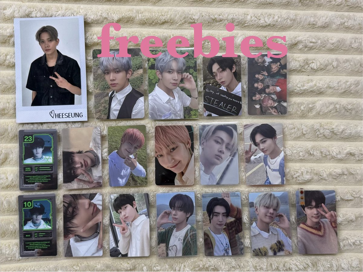 sunjeyun's tweet photo. wts lfb ph

enhypen quit sale assorted pcs and dolls

• qyop / can lowball or nego (wag lang sobra pls)
• all are in good to mint condi but x sensi
• can choose off freebies (will add more unoff merch)
• tingi ok ✅ bulk discount ✅
• dop 2 weeks ✅ 20% nrdp
• reply / dm ! https://t.co/xmyhIpHYMd