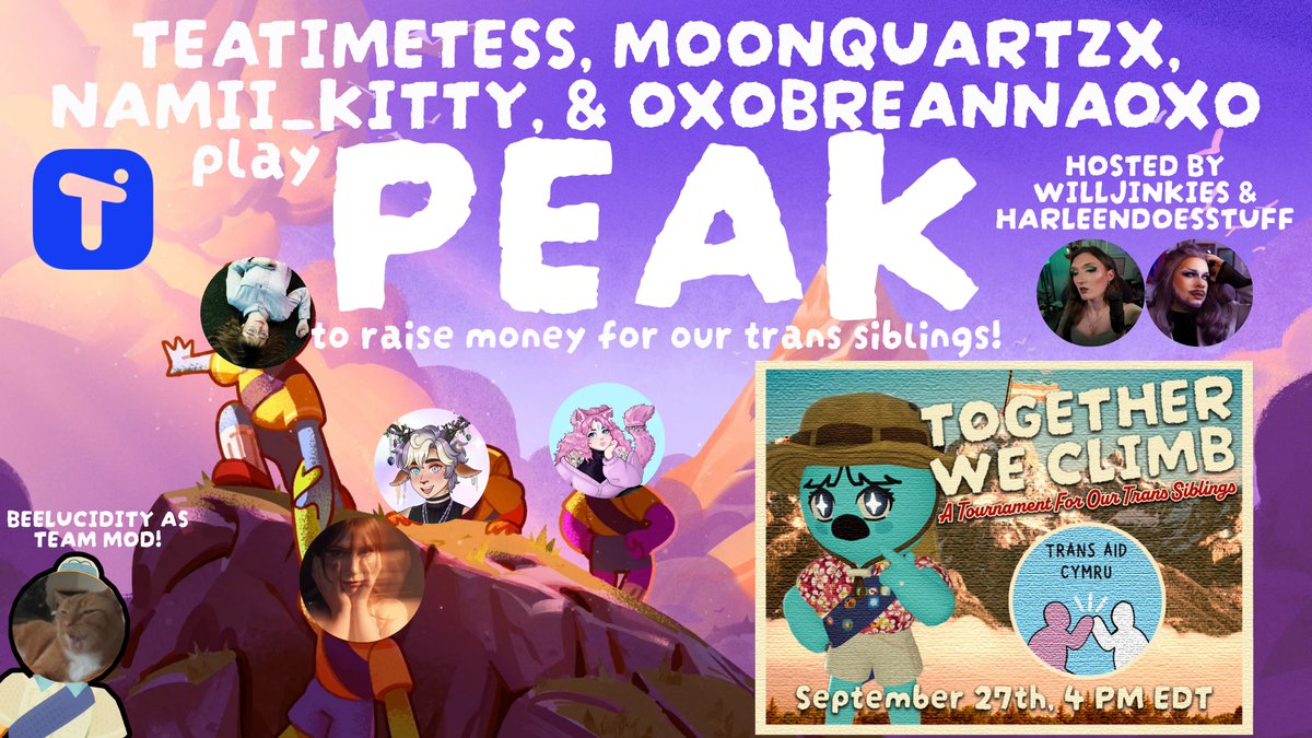 MoonQuartzx's tweet photo. TOMORROW IS THE DAY!! Together We Climb for our Trans siblings!!

https://t.co/bDvd4zX1aZ https://t.co/Dkpm7kcY7H