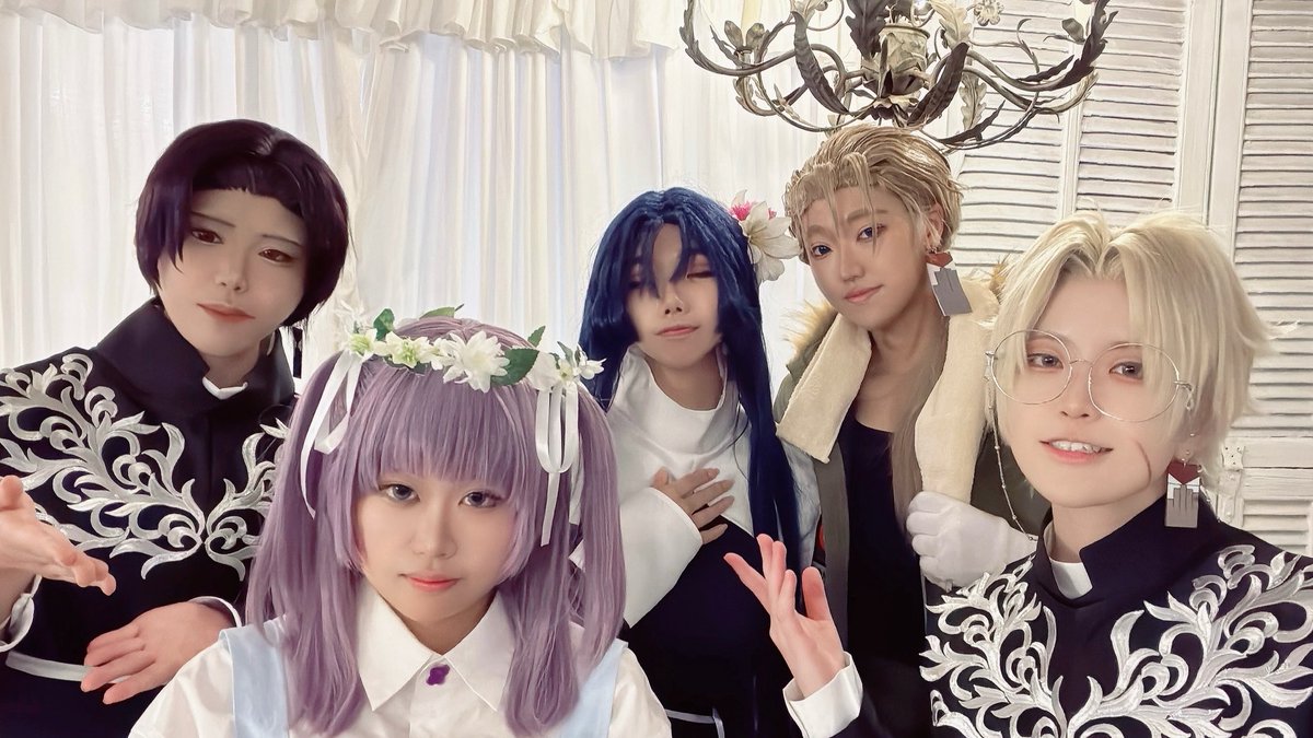 assu_ya's tweet photo. \ cosplay /
改めまして、🐟いわひら🌿公開NPC+信者で併せしてきました〜！！
やりたいと言ったその日にメンバーが集まり、どうせならと募集をかけたら信者も集い、本当に最高の併せになりました😭🫶
#0926とある教団の日常 https://t.co/3gli3f1LnN