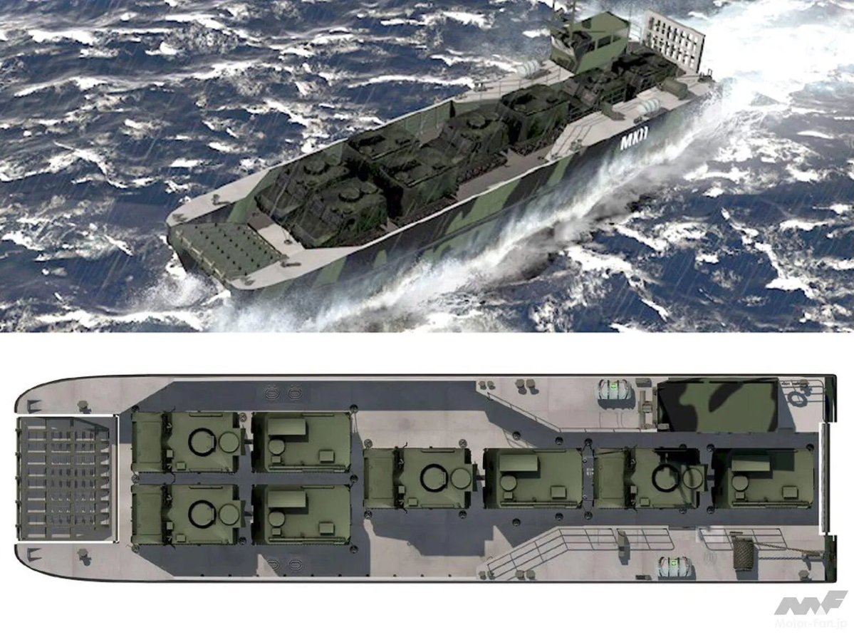 Col_AYABE's tweet photo. 『3つの船首とひとつの胴体―ユニークなデザインの新型高機動輸送艇「あかね」進水！』
イギリス生まれ？の陸自輸送艇「あかね」について、どんな能力なのか〜という解説をしました。よろしく〜
https://t.co/yMz2f5ctfo https://t.co/HK5gQPU4yw
