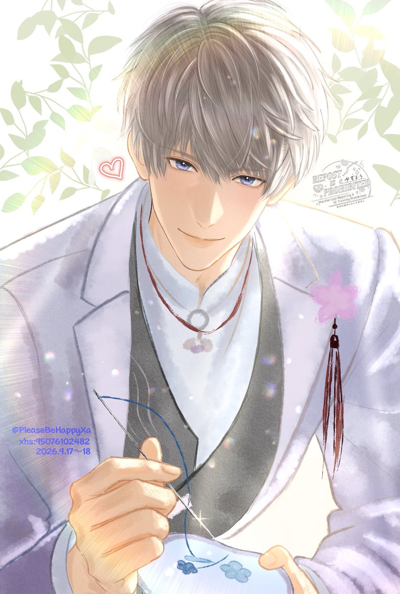 PleaseBeHappyXa's tweet photo. 今月の振り返り四回目💕
#今月描いた絵を晒そう
ㅤ
⑬まんまるウサギみたいな人生に憧れるセイヤ🤭🐰

⑭袖口に咲いた、小さな群青の花。
新しい秘話、最高でした…😭⚔️

⑮一生懸命刺繍するミニセイヤ🪡🧵✨️

⑯｢針も剣も、狙いをつける���領は同じだ｣
剣の達人は刺繍も得意👏✨️ https://t.co/KZUqYowCDI
