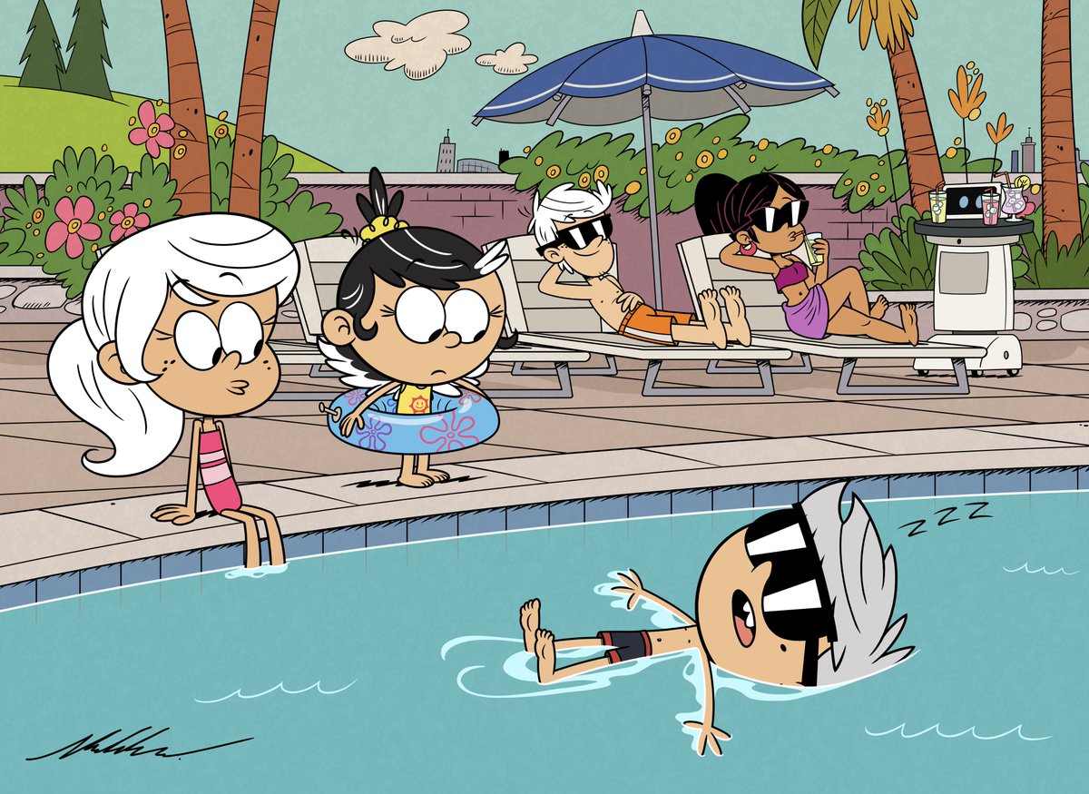 KyloRoud95's tweet photo. Vacaciones para relajarse...en serio relajarse 😴 (Toby entiende la idea).
#theloudhouse #leslieloud #tobyloud #rochelleloud #originalcharacter #fanart https://t.co/5nko9m6zJT
