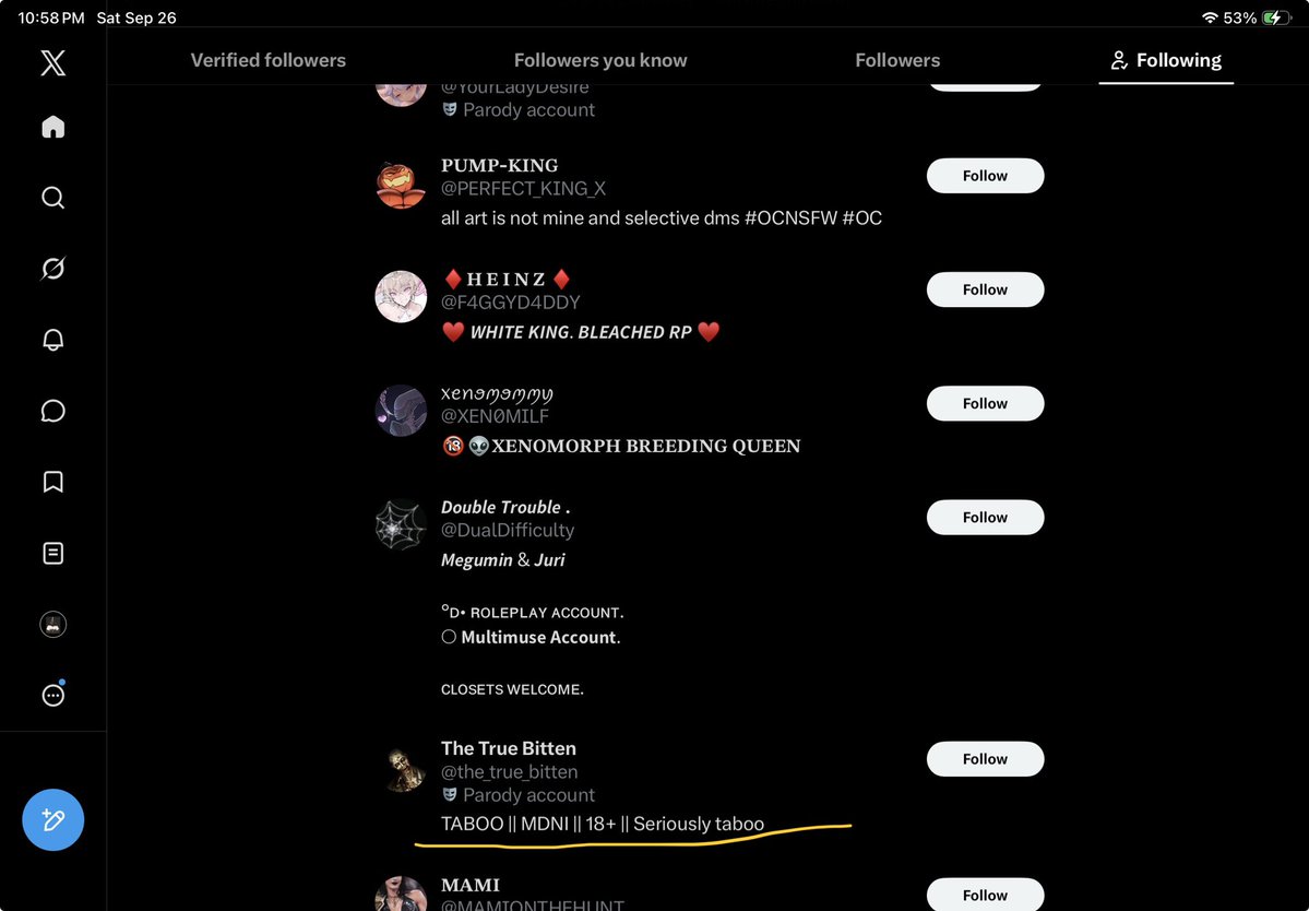 EgyptPyramid_'s tweet photo. Why are you following this disgusting account look at the following that’s disgusting. You like that you like taboo yuck 🤢 https://t.co/r5WZkDTRAr