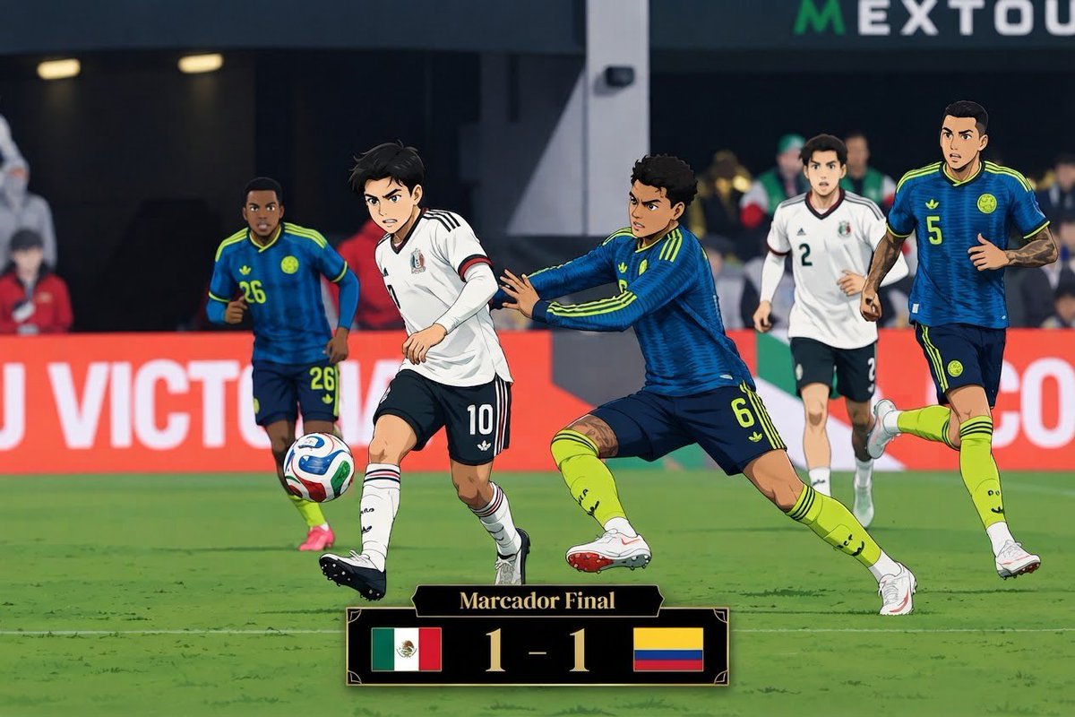 LigamxvsMls's tweet photo. Partido Amistoso
Marcador Final
🇲🇽 México 1-1 Colombia 🇨🇴
9' Luis Suárez ⚽ (🇨🇴)
62' Gilberto Mora ⚽ (🇲🇽)
#MexvsCol 🇲🇽🆚🇨🇴 https://t.co/PcZ3BMGDtA