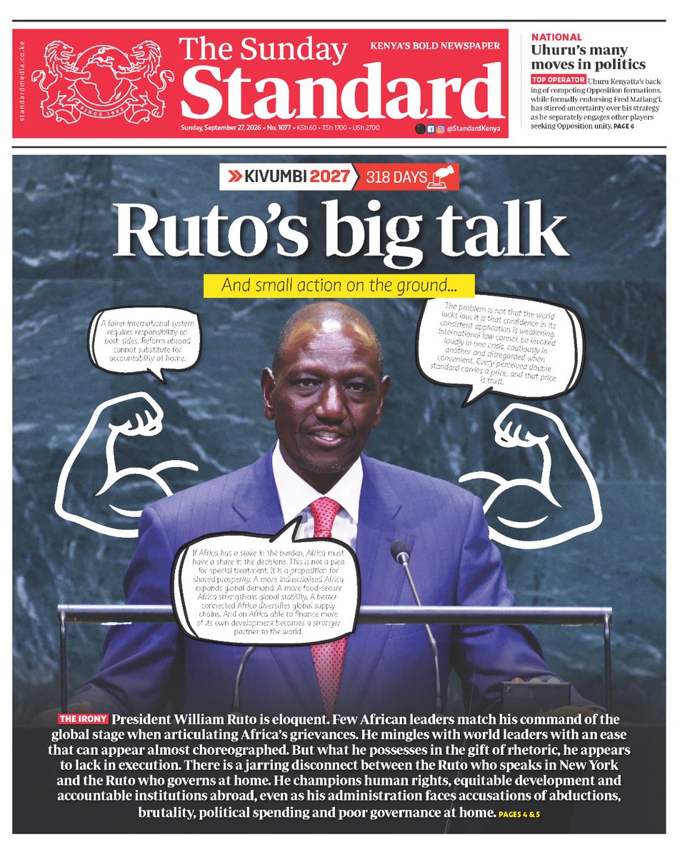 StandardKenya's tweet photo. Ruto's big talk

Introducing Platinum, Silver and Emerald memberships tailored just for you! More choice. More value. More ways to power BOLD and factual journalism. Stay informed with The Standard E-Paper and INSiDER delivered straight to your device anywhere! Enjoy unlimited access to all publications and Exclusive Premium content for only Sh14,999 a year!

Download the app today: https://t.co/Zjq6WPCHvC
Android - https://t.co/CUBlYufHMM…
iOS - https://t.co/15CvkZGVZi
