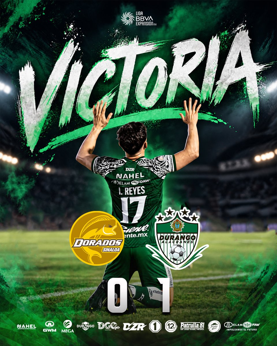 AlacranesdDGO's tweet photo. 🦂🔥 ¡SEÑORAS Y SEÑORES, EL ALACRÁN HA PICADO DE VISITA!

¡GANAMOS 1-0 EN PATIO AJENO! 💚⚽
Tres puntos que nos llevan a 14 unidades y nos meten DE LLENO EN LA PELEA. 🔥
Esto es TRABAJO, UNIDAD, ¡TODOS JUNTOS! 🦂💚

🙏 GRACIAS, AFICIÓN, a todos los que viajaron y nos hicieron sentir su apoyo en Sinaloa.

¡ESTA VICTORIA TAMBIÉN ES DE USTEDES! 🦂🔥

#AlacranESDURANGO