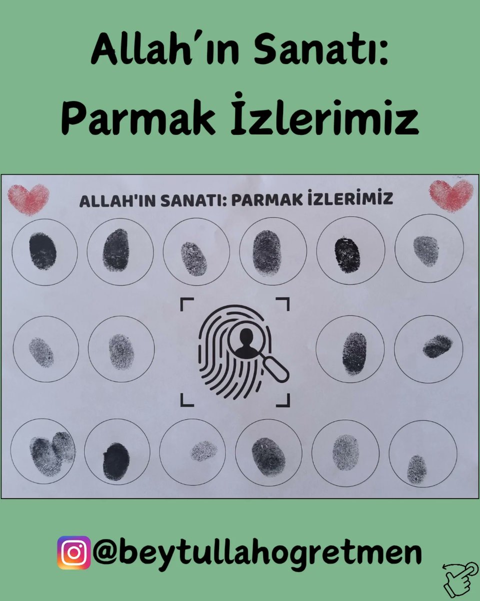 noramitchellk4k's tweet photo. Allah’s Art: Our Fingerprints

In today’s 5th-grade Religious Culture and Ethics class, we explored one of the smallest yet most remarkable signs of Allah’s flawless creation: our fingerprints. Examining the unique patterns on our fingertips https://t.co/VDvMuzd7Mx