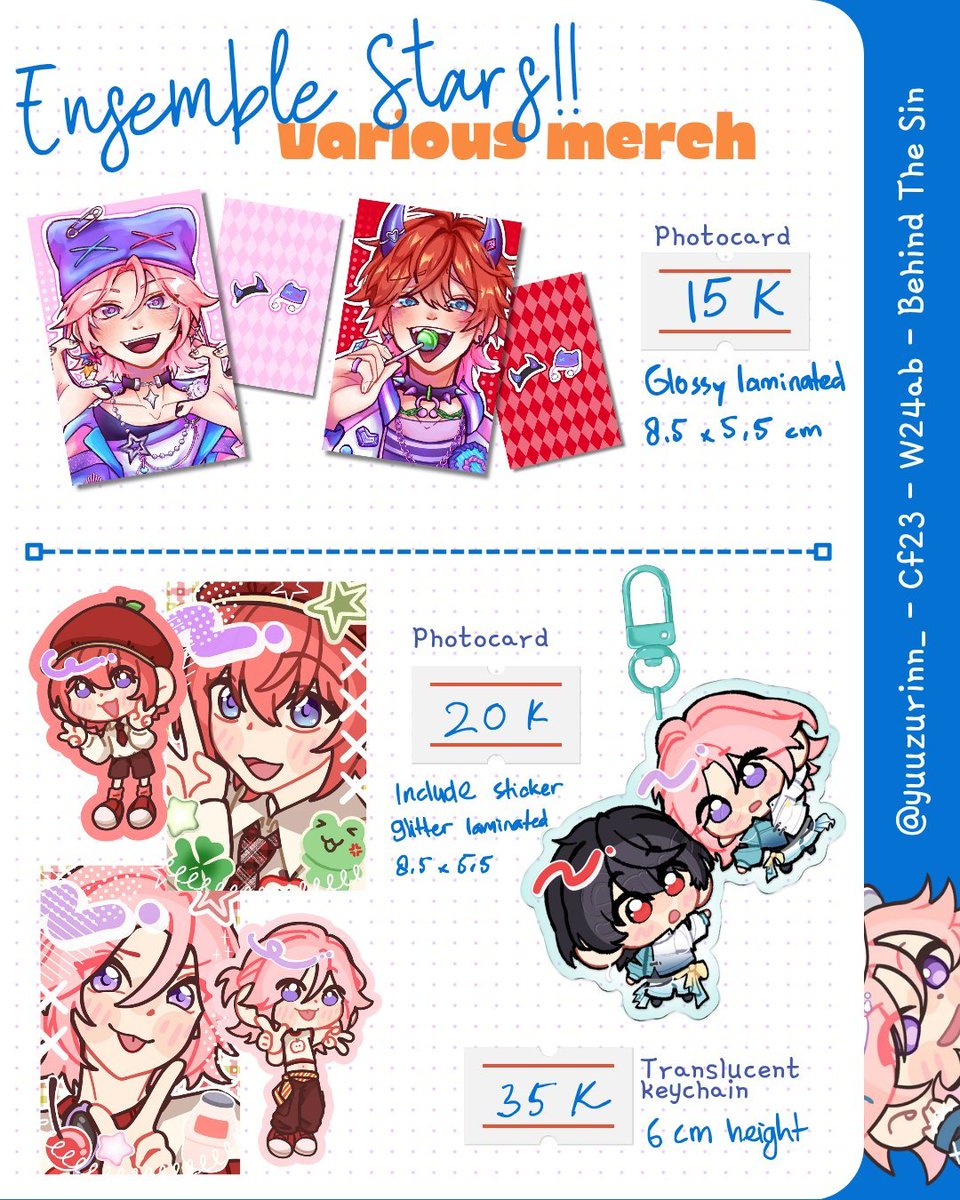 yuuzurinn_'s tweet photo. [🩷 &amp; 🔄 are very appreciated!]
Yul's #CF23 &amp; Mail Order PO BATCH 2

📍:26sept ~ 3okt 2026
🛸: W-24ab Behind The Sin 
💌: Both days pick up only
🪽: sefurden, PDVV, Arknights, Endfield, Ensemble Stars!!
🔗: https://t.co/jE1t5BN1av

#Comifuro23 #Comifuro23Catalogue #CF23PO https://t.co/SrLkvWdvAH