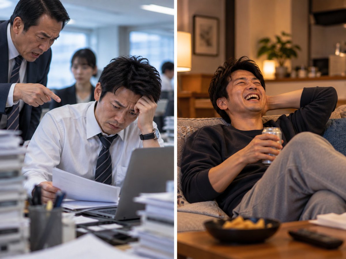 jungo_FanMarke's tweet photo. 仕事のストレスを溜めない人の特徴

第1位　
仕事で嫌なことを言われても「自分が悪いかも」とか1ミリも思わず、「知るかボケ」と反省もしない。 https://t.co/8B9jz7K78r