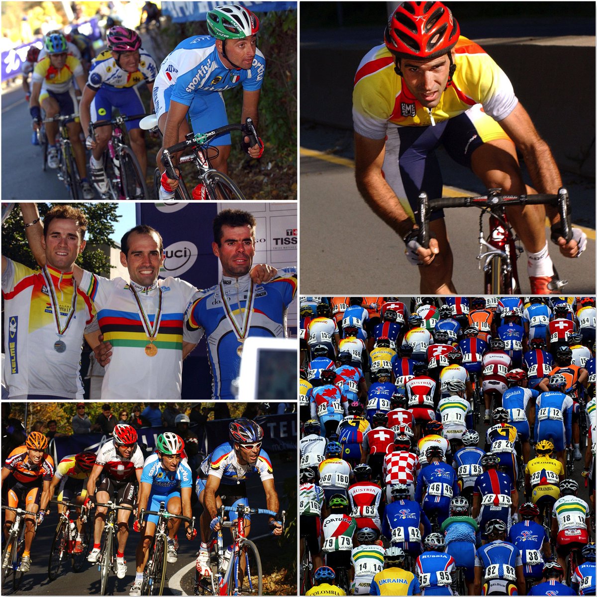 grahamwatson10's tweet photo. The men's elite road race concludes the 2026 World Championships today. Back in 2003 Canada saw a ding-dong battle between Paolo Bettini, Peter Van Petegem and the Spanish duo of Alejandro Valverde and Igor Astarloa, with Astarloa winning alone after a crafty attack... https://t.co/jNzn7ODCwb
