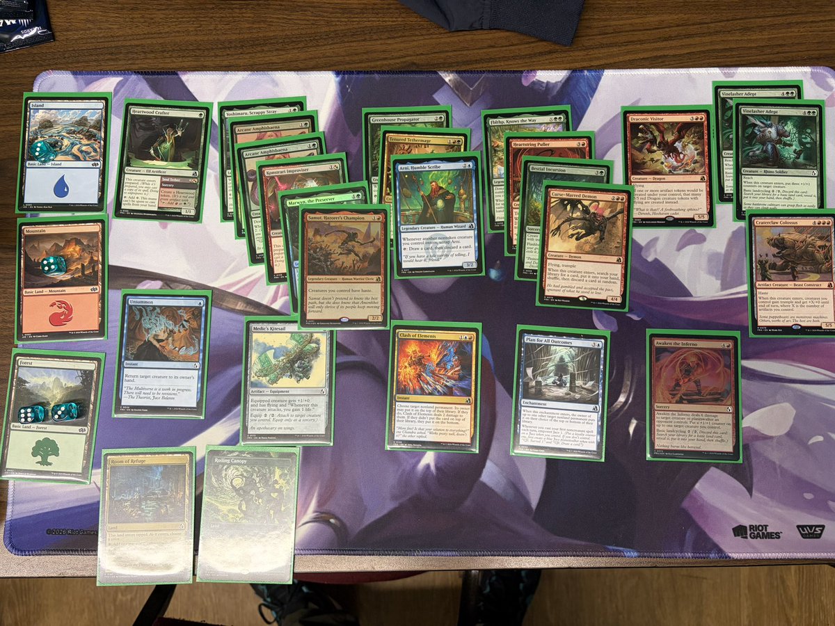 cykuil's tweet photo. 2-1-1 reality fracture prerelease

Round 1 hosed by red ajani two games in a row

Had a very fun 40 min g1 r3 where craterclaw broke a boardstall and won a game where op drew 10 more cards than me. Next 2 games ended in 5 mins

Didn’t even sit down for r4 just drew and went home https://t.co/083Lr4VDMK