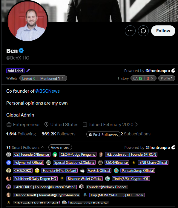 Wanfreaks's tweet photo. This guy just posted he wants an Xmoney coin???

Hes a giga BNB quant and founder of BSCNews

Followed by CZ HeYi etc.

https://t.co/yrz0ugTwAR https://t.co/tPOrx3ikjw