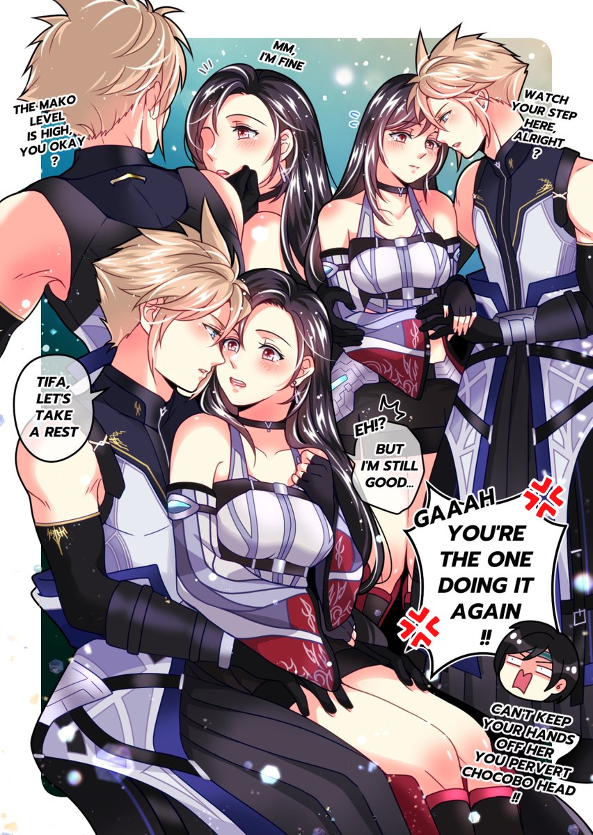 babigonice's tweet photo. 「You're doing it again, Tifa.」
「Huh? Doing what? Worrying?」 https://t.co/EMI9mMMZFS