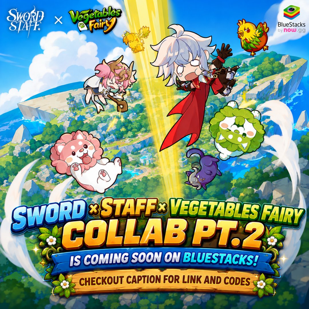 oliviajonesrfbr's tweet photo. Cabbage Dog is back in Kanstein, and the Veggie Hero statue is glowing again! Sword x Staff × Vegetables Fairy Collab Pt. 2 is coming soon. Cabbage Dog is waking up to save Kanstein, and rumors say Fantomon may appear too. Use these four free gift https://t.co/he2aftCzM7