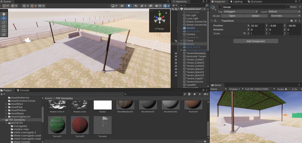 bross_lab's tweet photo. BroDev #1 here 👋

The first structure! 🛠️🌾

My brother models, I build! 🔨

We started with the car garage: basic structure, added the materials, and got it ready for the farm. 🚜

Step by step. 💚

#HARVESTED #gamedev #indiedev #devblog #unity3d https://t.co/1dWeJIRGmv