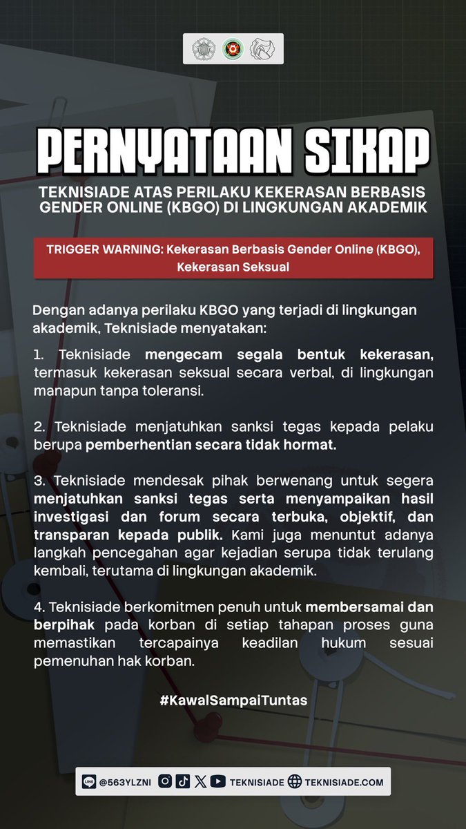 teknisiade's tweet photo. 𝗣𝗘𝗥𝗡𝗬𝗔𝗧𝗔𝗔𝗡 𝗦𝗜𝗞𝗔𝗣 𝗧𝗘𝗞𝗡𝗜𝗦𝗜𝗔𝗗𝗘 𝗔𝗧𝗔𝗦 𝗣𝗘𝗥𝗜𝗟𝗔𝗞𝗨 𝗞𝗘𝗞𝗘𝗥𝗔𝗦𝗔𝗡 𝗕𝗘𝗥𝗕𝗔𝗦𝗜𝗦 𝗚𝗘𝗡��𝗘𝗥 𝗢𝗡𝗟𝗜𝗡𝗘 (𝗞𝗕𝗚𝗢) 𝗗𝗜 𝗟𝗜𝗡𝗚𝗞𝗨𝗡𝗚𝗔𝗡 𝗔𝗞𝗔𝗗𝗘𝗠𝗜𝗞 https://t.co/KbgNevAAy8