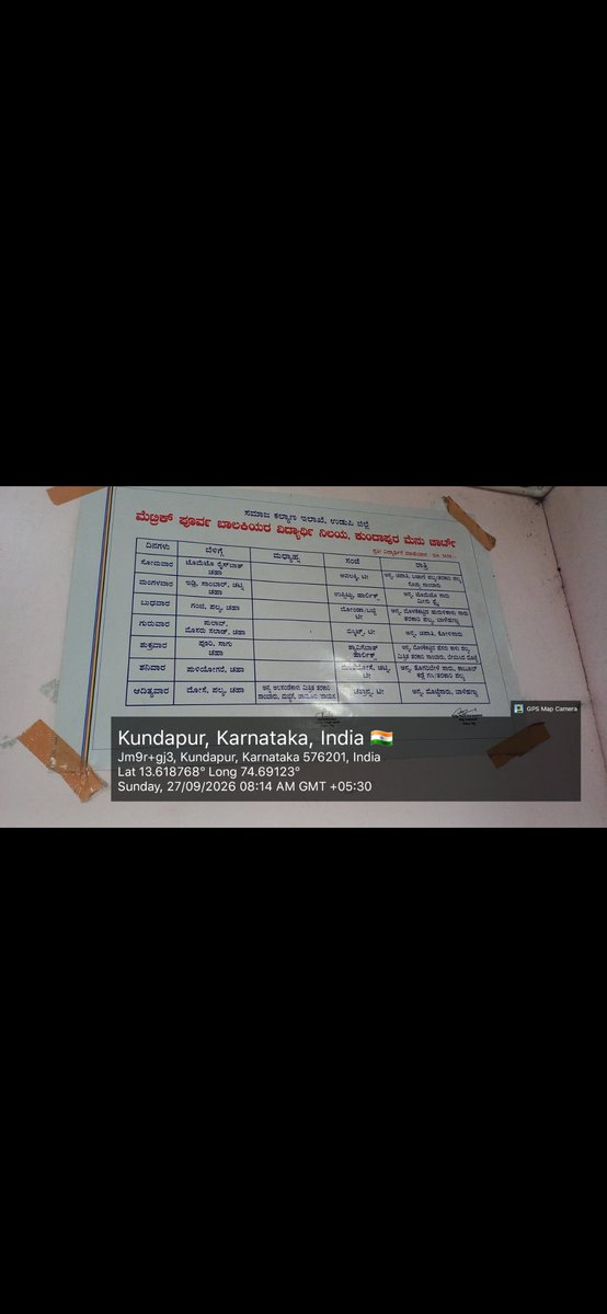 premetricgk's tweet photo. Pre metric girls hostel kundapur 
Breakfast 
27.9.26
#SocialAudit_SWDMeals 
#SocialWelfare_Karntaka
@sw_udupi https://t.co/OUyyiG1T4o