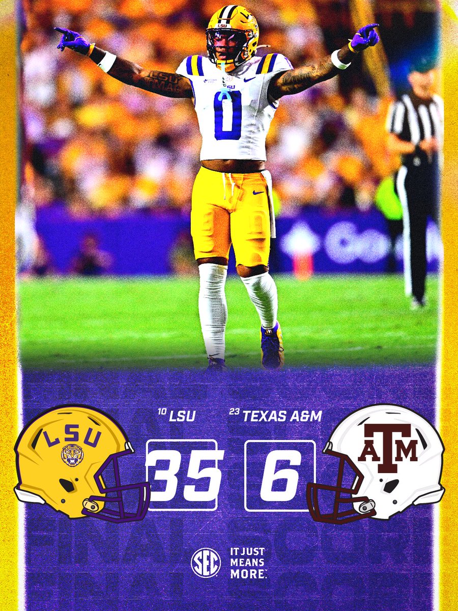 SEC's tweet photo. NO DOUBT ABOUT IT 🐅 

@LSUfootball x #ItJustMeansMore https://t.co/bHTewf2UJV