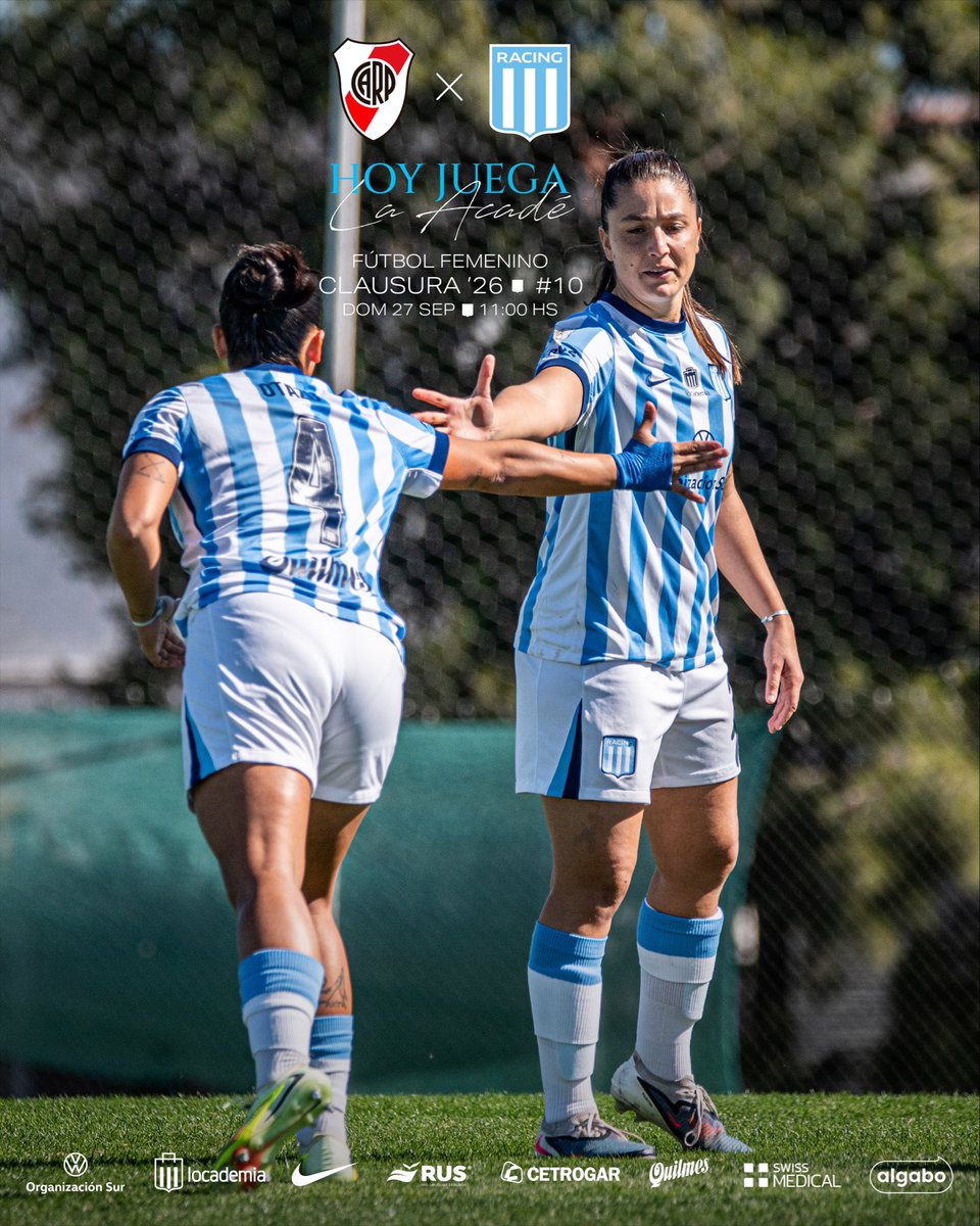 RacingClub's tweet photo. ¡VAMOS NOSOTRAS HOY! 🩵🤍 https://t.co/CnoeTrvBRi