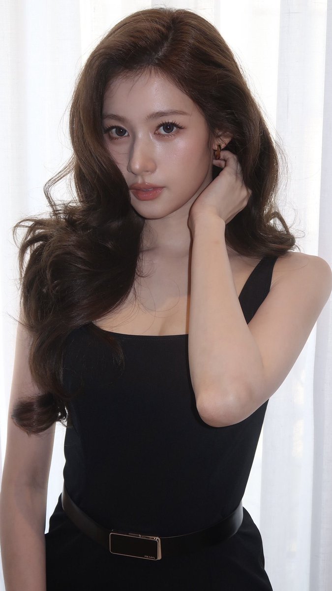 pydhtw's tweet photo. Seeing the impact of #PradaxSANA #PradaSS27xSANA in Milan Fashion Week era honestly makes me so happy. Like, seeing so many Indonesian Kpopies who aren’t even onces praising her and going absolutely insane over Sana because her face card is SERVING! HELLO??? 
Back then, TWICE had sooo many haters in Indonesia, I swear it felt like 70% of Indo Kpopers were TWICE antis😭 But now so many people are finally realizing how amazing Sana is and actually praising her. I’m genuinely so happy about it AAAAA😭💗