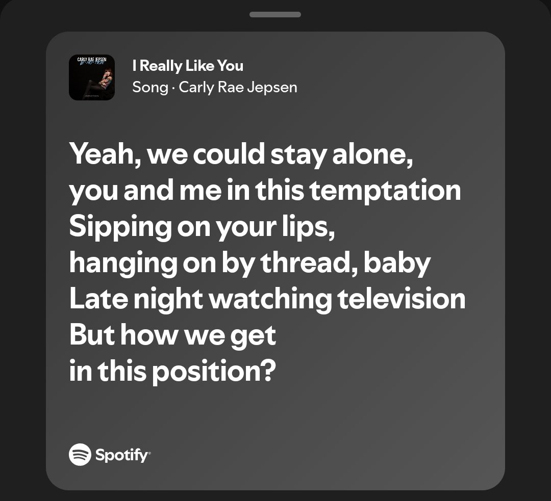 dear_julien's tweet photo. I really really love Day &amp; Night. Carly's writing has such a clear identity across all her albums so it's cute to see her lean on certain phrases or words and call back to them in a similar context on later projects. 

Love you @carlyraejepsen!! https://t.co/jhxCbmF7d5