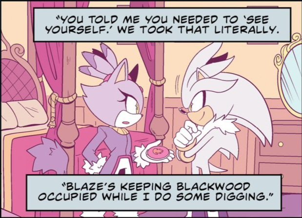 OrangeGalaxyPro's tweet photo. So, them sleeping in the same bed, a big step forward in their relationship 🤍💜✨ #silvaze #blazethecat https://t.co/ROmV68wTg6