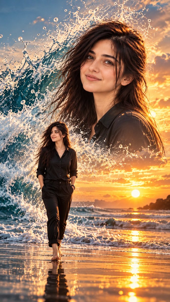 Golden Hour Beach Portrait