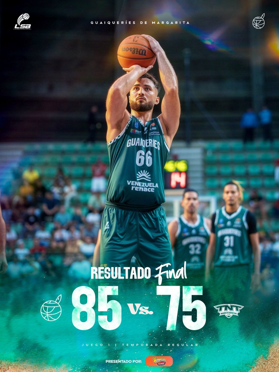 _CanchaLatina_'s tweet photo. #SLB 🇻🇪 GUAIQUERIES SE LLEVÓ EL PRIMER CLÁSICO ORIENTAL DE LA LSB
En el gimnasio Ciudad de la Asunción se midieron los dos protagonistas de la final en la SPB 2026, Guaiqueríes se llevó la mejor parte y selló una sólida victoria 85 x 75 ante Marinos TNT
https://t.co/29mr2quE3c https://t.co/BlEFVYO5ja