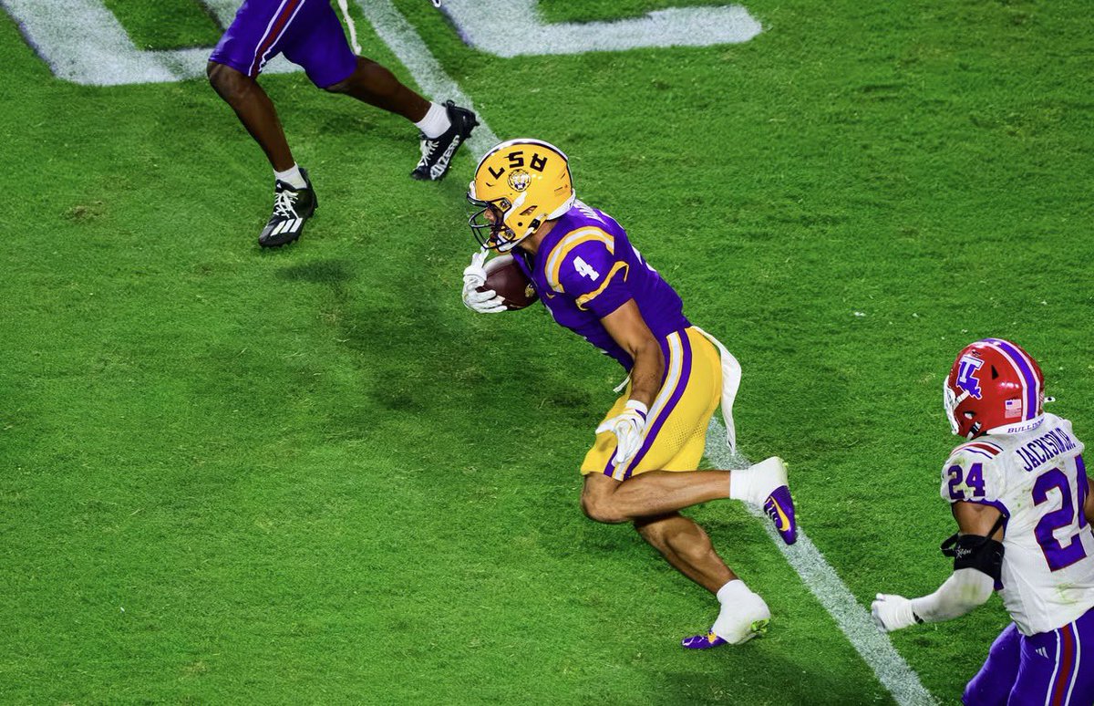 znagy20's tweet photo. Welcome to the show, Jackson Harris.

The #LSU wideout made a statement in Week 4 with the breakout game Lane Kiffin and Co. have been waiting for.

- 6 receptions
- 163 yards
- 2 TDs

Sam Leavitt? 17/23 passing with 312 yards and 2 TDs.

There’s that passing attack… https://t.co/0gvI0FiolN