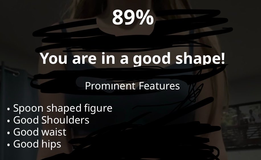 lightasacloud92's tweet photo. My face got a 59% but at least I have a half way decent body lol jk https://t.co/ax62VvXjop