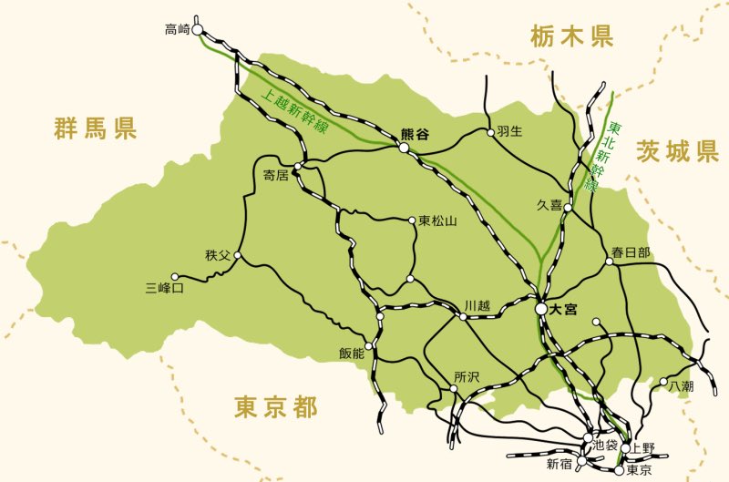 reozon_terminal's tweet photo. 埼玉県って鉄道ができた影響で縦方向に文化圏が刻まれたイメージだけど、古代の郡の分け方とか見ると
結構今の文化圏と照らし合わせても変わらない気がする
（特に高崎線文化圏と東武伊勢崎線文化圏） https://t.co/IYHHbbDurY