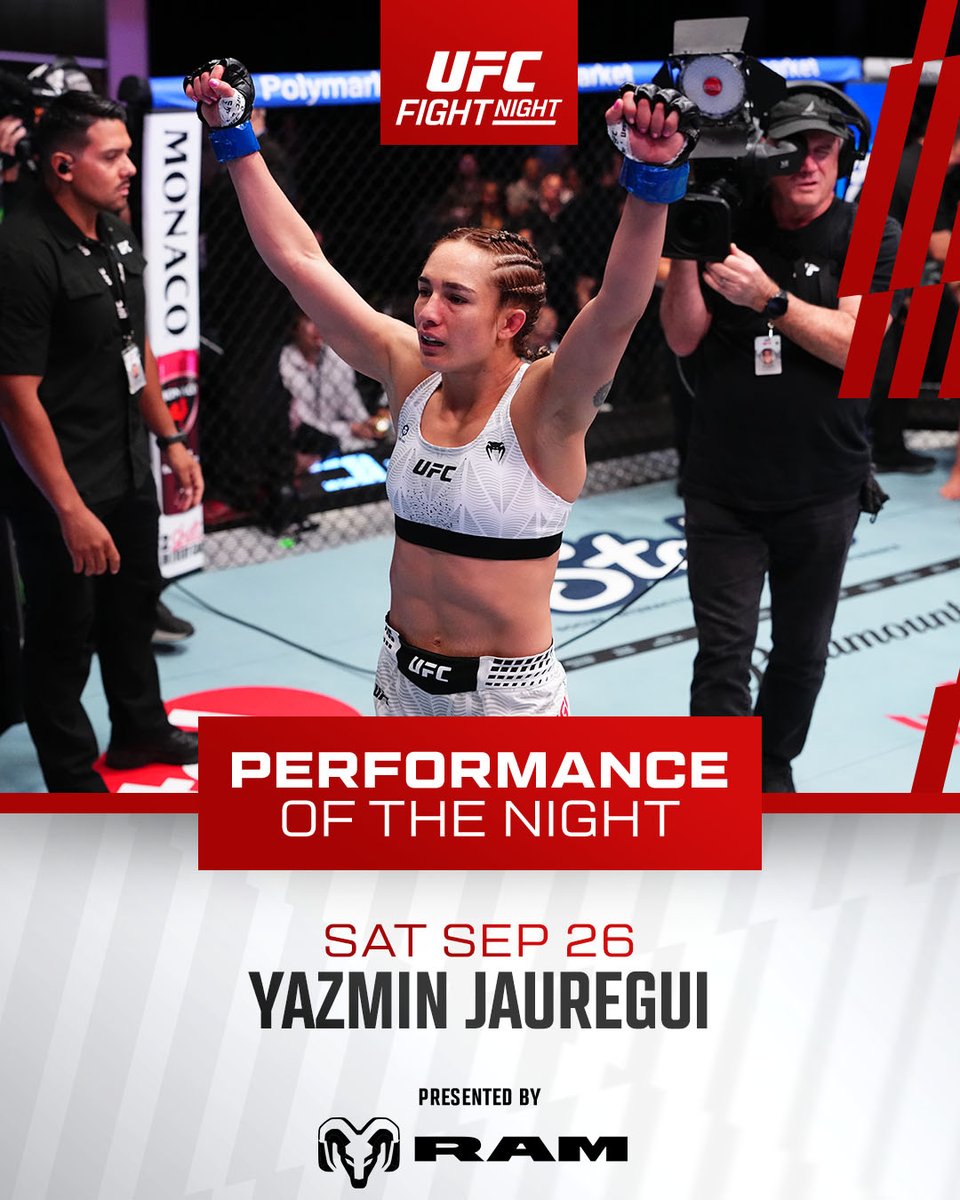 Luis Hernandez & Yazmin Jauregui are going home with POTN bonuses from #UFCVegas121 !

B2YB: @​RamTrucks 
 [📷](https://pbs.twimg.com/media/HTMTaKqbAAAnx8B.jpg)