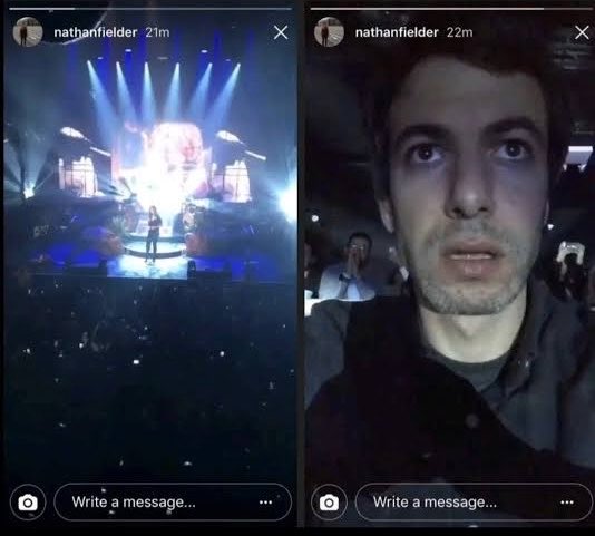 raspberhrriies's tweet photo. nathan fielder was at phoebe bridgers’ show tonight 😭 https://t.co/w4sDRi248H