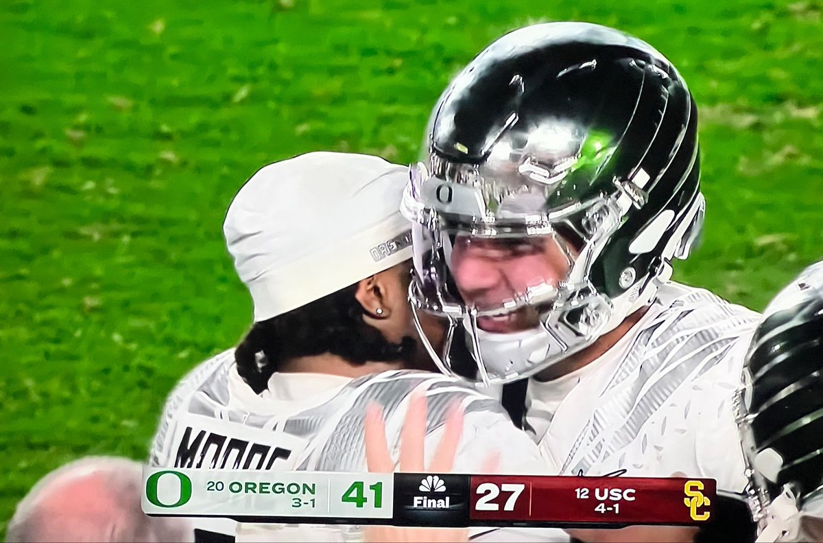deviousduck_'s tweet photo. We lost our starting QB in the 2nd quarter and scored 38 points afterwards, on the road. 

Never speak on our team again @KaticMichael https://t.co/jSCFkgIQFf