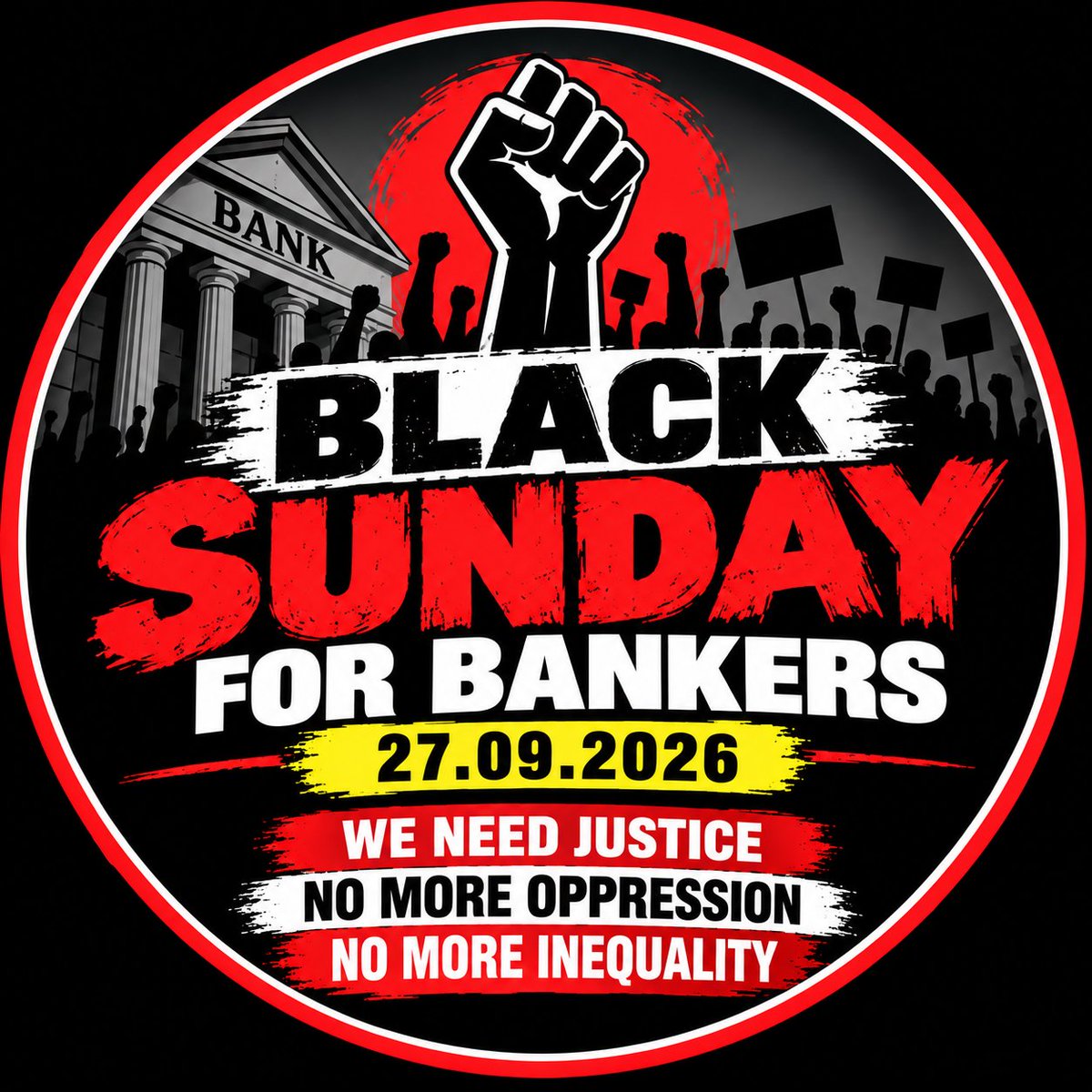 bankaffairs's tweet photo. Public Should Know..

DFS ENJOYS #5DayWorkWeek SINCE JUNE 1985.
BANKERS? STILL WAITING.

PLI PAYMENT — NO EQUALITY.

@DFS_India is the Reason for this Strike 

#BlackSunday
#BlackSundayForBankers
#5dayBanking
#EqualPLIforAll https://t.co/uJ3ZVoB5I2