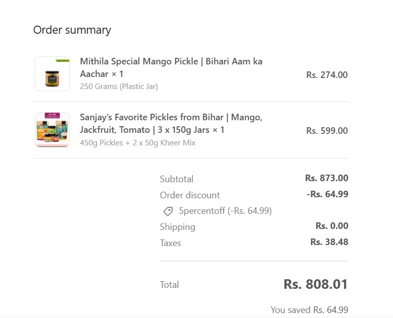 navin9876's tweet photo. @JhajiStore Disappointed with my first order (#565667) placed on 20.09.2026. I ordered Mithila Special Mango Pickle &amp; Sanjay's Favorite Pickles, but received Tomato Garlic &amp; Green Chilli Chutney instead. Poor fulfillment accuracy for a first-time customer! https://t.co/kGeMOIfoBb