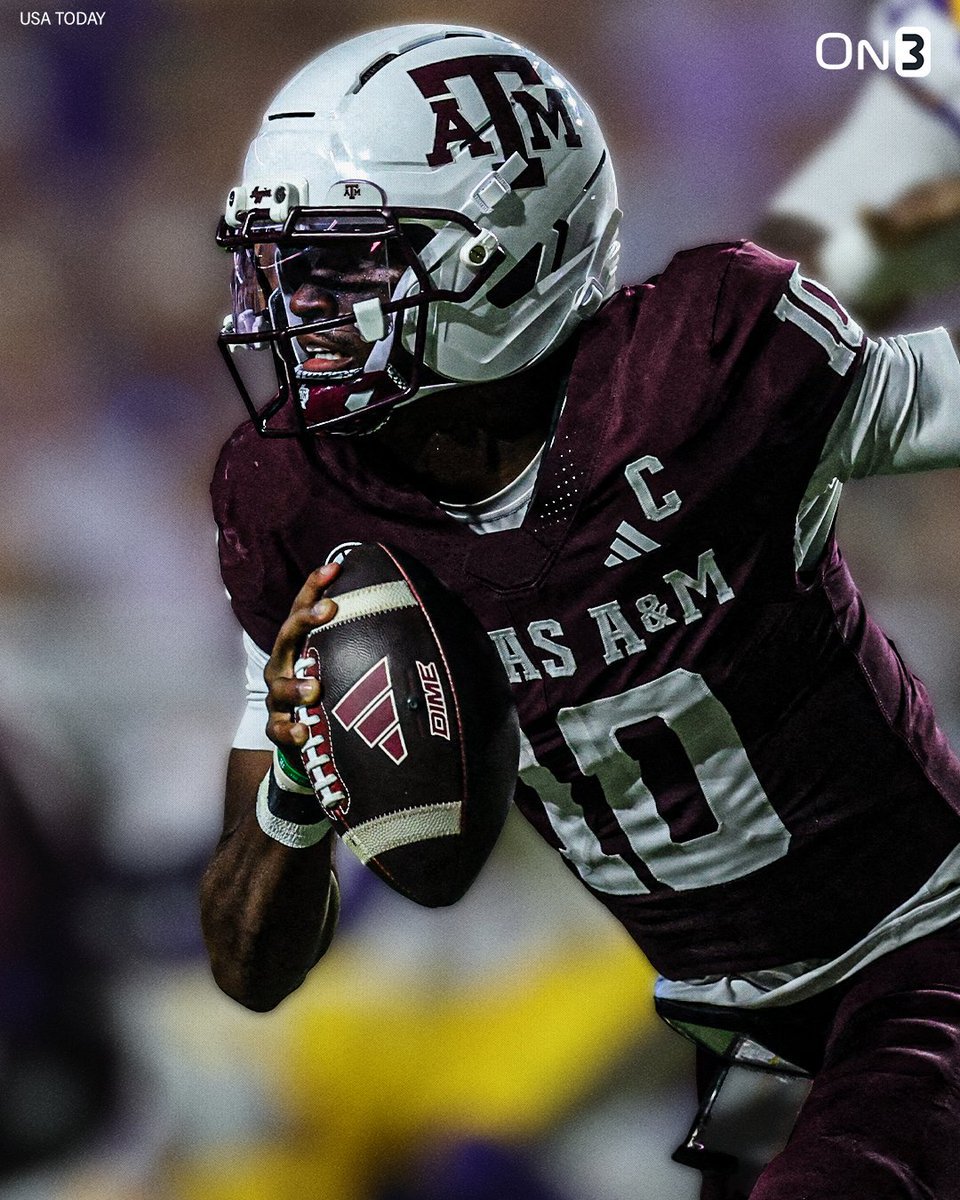 On3's tweet photo. NEW: Texas A&M's Mike Elko on whether he'll consider benching QB Marcel Reed: 

"No."

(via @CarterKarels)

https://t.co/vXxHOOF5VX