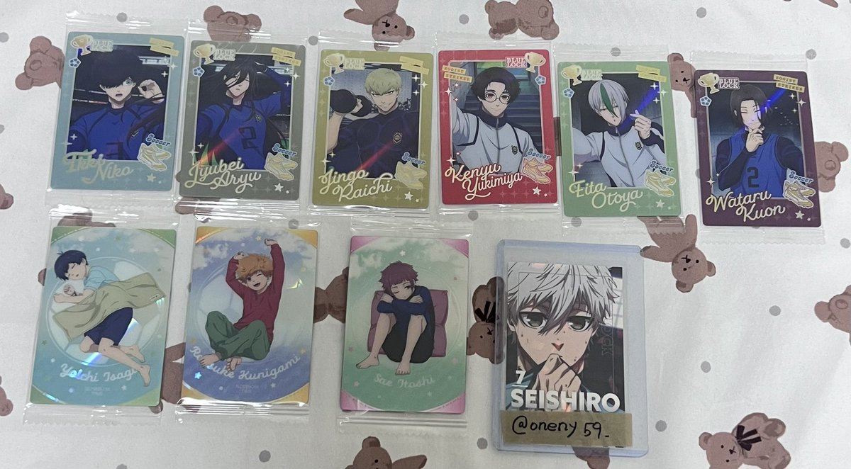 oneny59_'s tweet photo. 【交換】ブルーロック　ウエハース　クリアフォトカード

譲▶︎
雪宮、乙夜、久遠、二子、蟻生、雷市、國神、潔

求▶︎
ER凪、ER玲王、おひるね玲王

郵送お取引📮
2点~まとめて交換優先
よろしくお願いします🌸 https://t.co/W6VFOeudJh