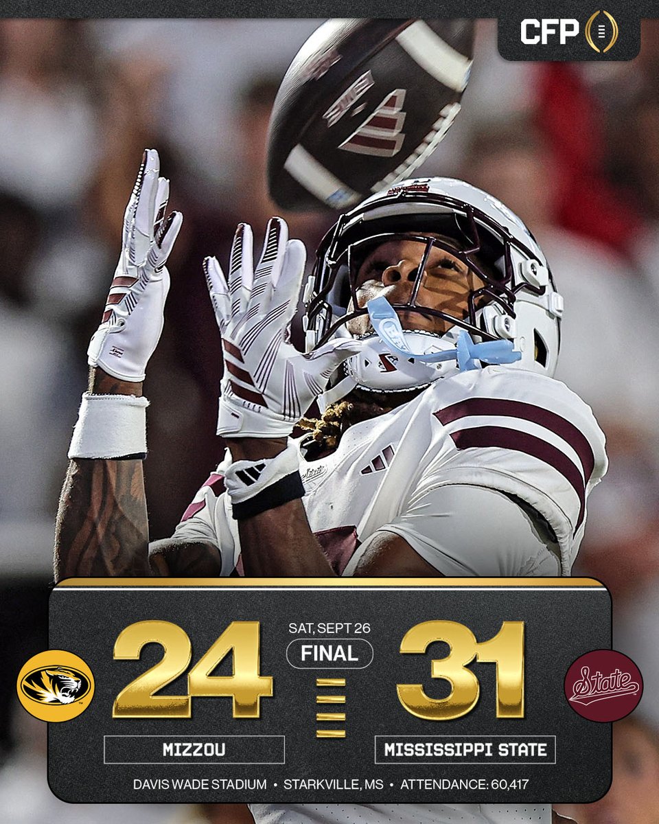 CFBPlayoff's tweet photo. The cowbells are ringing in Starkville!

#CFP https://t.co/CxrYadvPVN