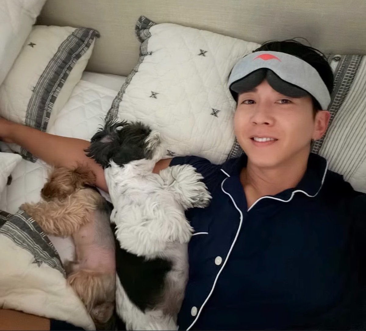 Jamre_hb's tweet photo. 사진에서 꼬순내 줜니 남
컴백발표했고, 응원만개받아서 행복하고,
대저택침대에 아랑스러운견 2마리 있고
이거보다 더한 권력 있어? https://t.co/uJdIGyUzhl