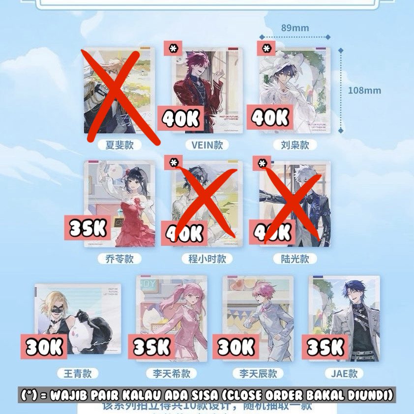 cielolarr's tweet photo. OPEN JASTIP SHARING SPLIT LINK CLICK DREAM OUT POLAROID & CAN BADGE
🏷️In Pict
✅Harga bersih CH
❌Excl ongkir id + packing fee
💰FP only
✈️ETA INA 27/01/15
📦Kirim 27/01/18 (Dom TGR)
🗓️Last order : 26/10/10
💬Rep/DM for order
#warunglinkclick #warunganime #warungch https://t.co/zM4nhex3hn
