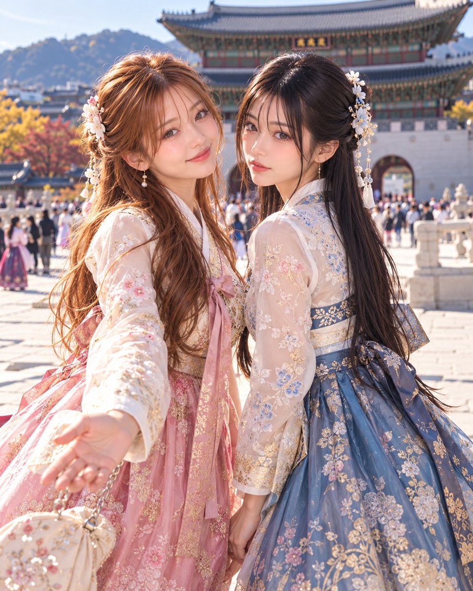 Kyoko_Rin_AI's tweet photo. 韓国で韓服🇰🇷

#AI生成 #AIアート #AIイラスト #生成AI #AI美女 #韓国旅行 https://t.co/uAIfwynSG1